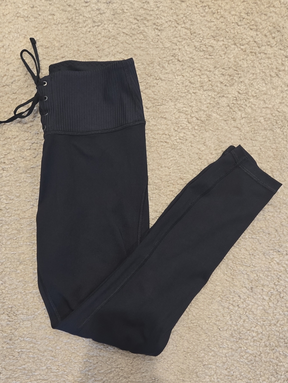Black Drawstring Waist Leggings